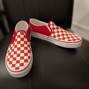 Vans Red/White Checkered **BRAND NEW** Women’s Size 7.0